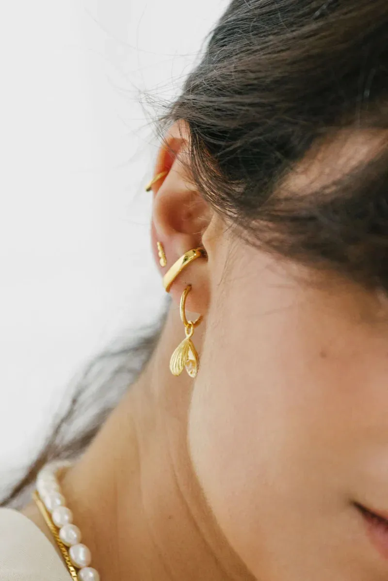 WILDTHINGS COLLECTABLES Classic ear jacket earring gold plated single piece