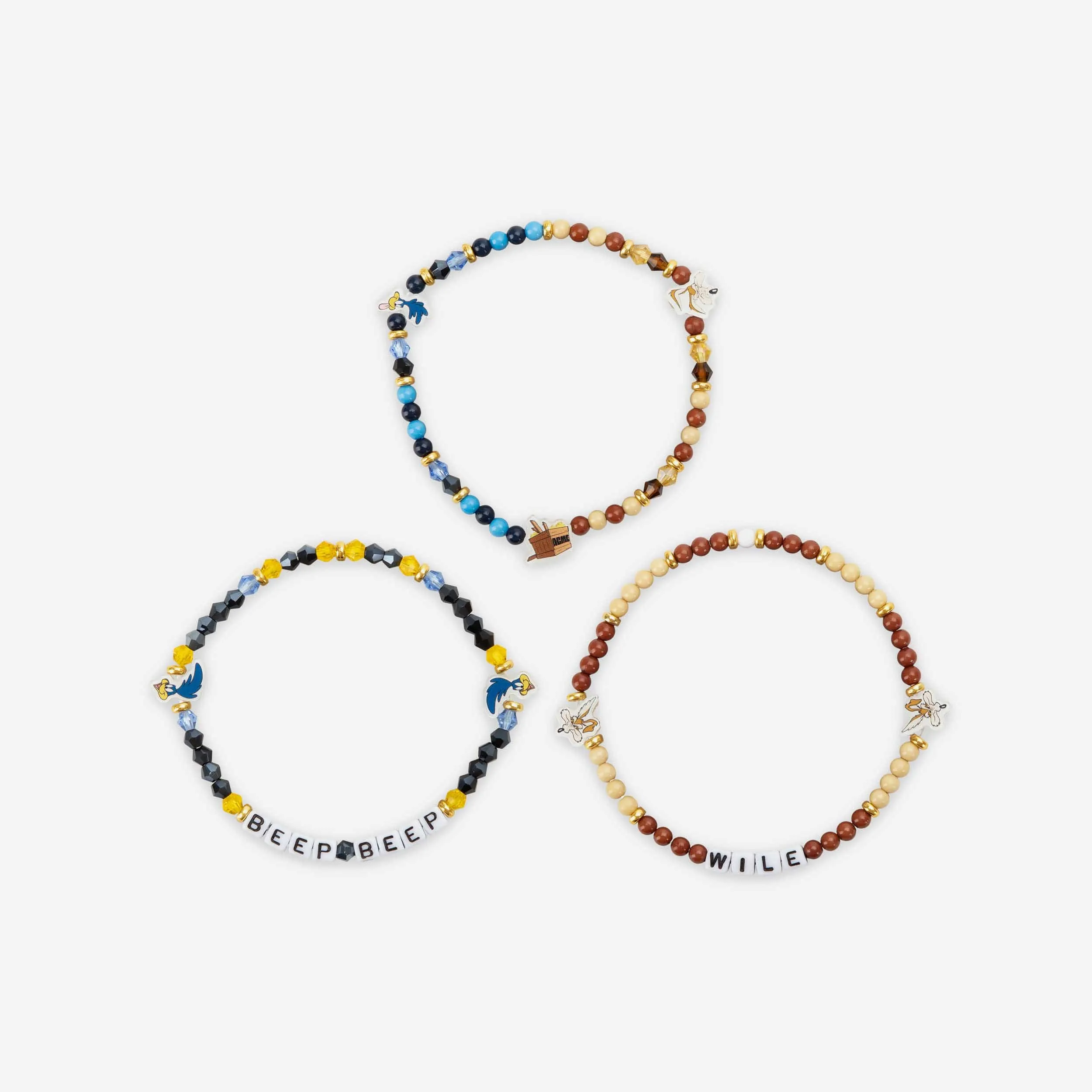 Wile E Coyote & the Road Runner Looney Tunes 3 Pack Friendship Bracelet