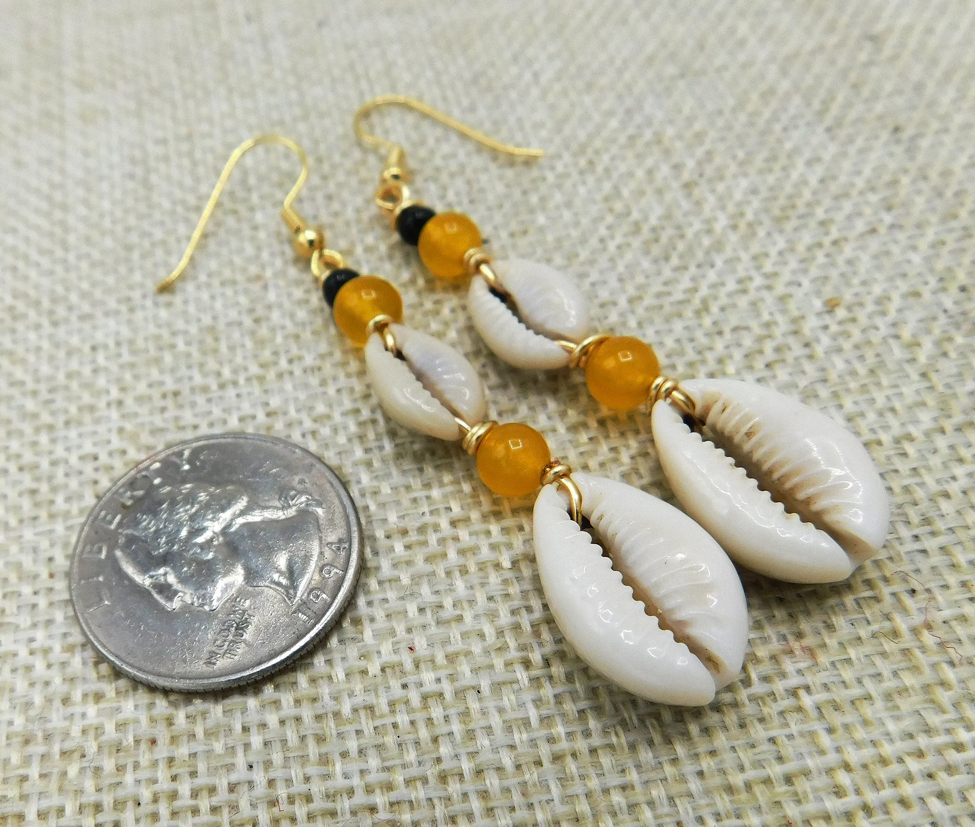 Women Yellow Beaded Jewelry Set Black Antique Bronze Round Circle Pendant Black Owned