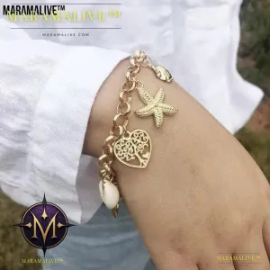 Women's Fashion Simple Shell Starfish Scallop Love Bracelet
