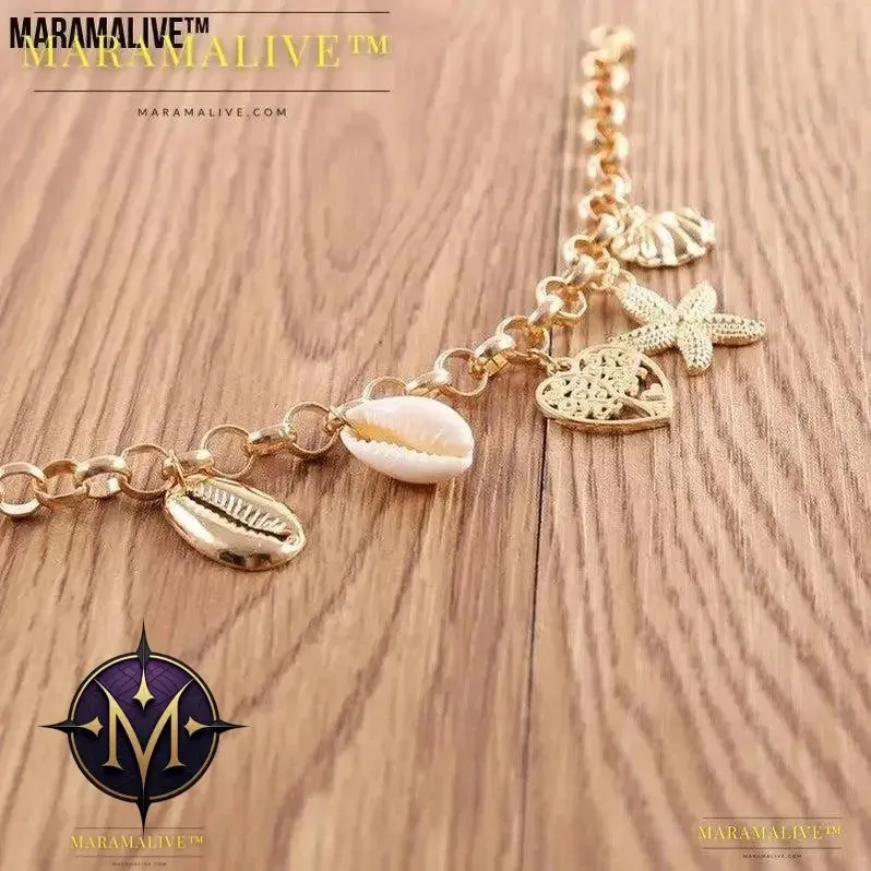 Women's Fashion Simple Shell Starfish Scallop Love Bracelet