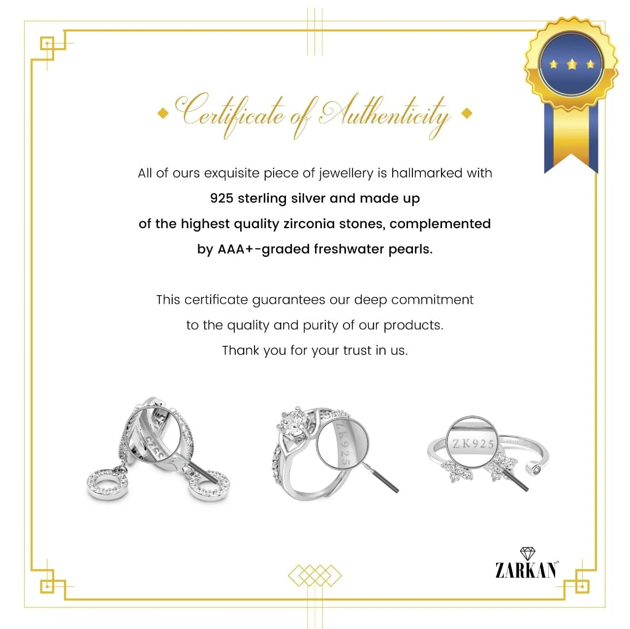 Zarkan Love Knot Sterling Silver Ring